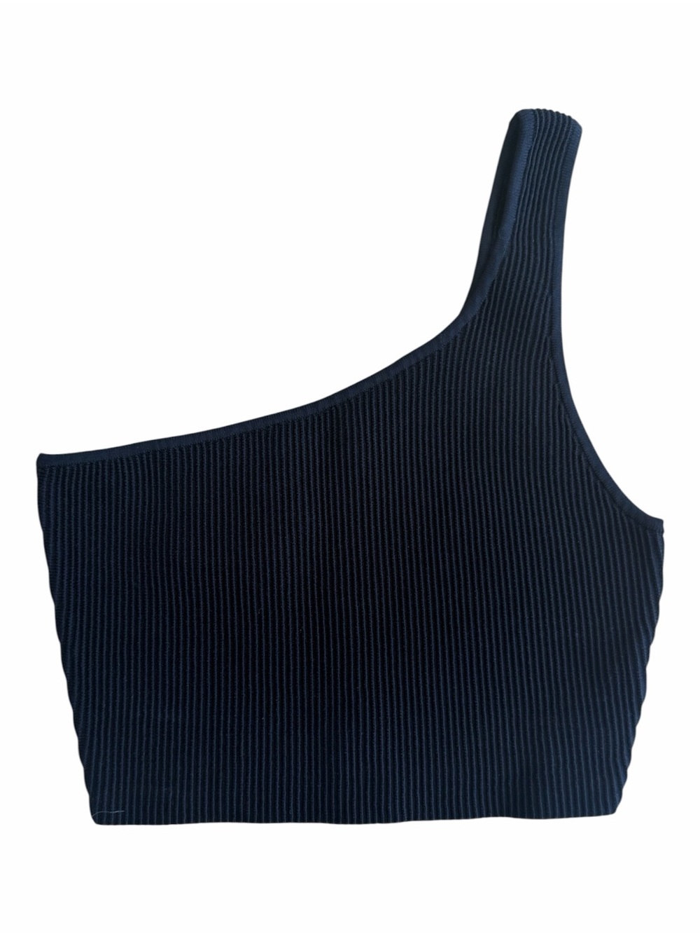 Babaton One-Shoulder Ribbed Crop Top